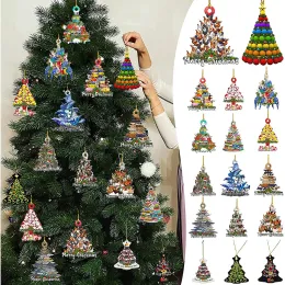 Julpersonliga ornament Hemdekoration julgran dekorer trä baseball djur buss shaper hängen för jul 9x6 cm jy24