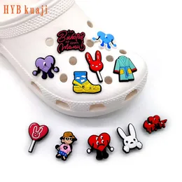 Hybkuaji Bad Bunny Shoe Charms Wholesale Shoes Decorations PVC Buckles for Shoes 170-39-57