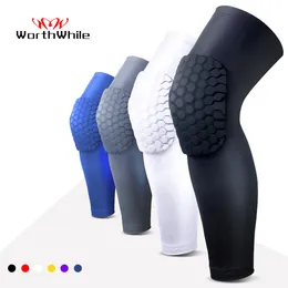 Balls WorthWhile 1PC Basketball Knee Pads Protector Compression Sleeve Honeycomb Foam Brace Kneepad Fitness Gear Volleyball Support 230721