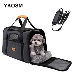 Bolsa de transporte para cães, bolsa de viagem para animais de estimação, portátil, respirável, para cachorro, gato, durável, Oxford, malha, ombro, alças ao ar livre