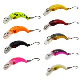 Betar lockar 9 stycken/sats mini flytande minnow fiske bete 3,8 cm 1,5 g konstgjord hård bete vev bete svängande enhet öring bas fiske stång 230720