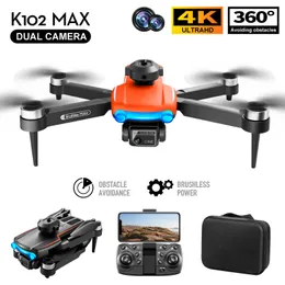 K102 Max Brushless Drone 4K HD Câmera Dupla 360 Graus Prevenção de Obstáculos Fluxo Óptico Pairando RC Delivery Drone Folding Helicóptero de Controle Remoto