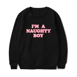 Мужские капюшоны Baylen Levine Naughty Boy Logo логотип rewneck Merch Whothirt Мужчина Женщины Печата Пуловер унисекс Harajuku повседневно