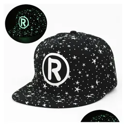 Bollmössor mode fluorescens baseball kvinnor män snapback cap luminous sport hip hop hatt droppe leverans tillbehör hattar halsdukar handske dhtyk