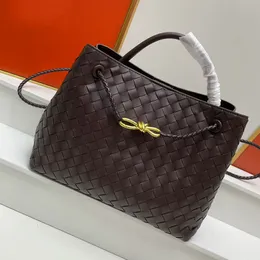 2024 9a Designer Bags Andiamo Handbag Woven Tote Bag High Quality Stylish Commuter Bag Luxury Bag Calf Leather Fashion Crossbody Bag Medium Shopping Bag