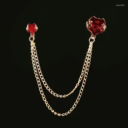 Broszki luksusowy owad pszczoły kryształowy łańcuch garnituru Karitowa kołnierzyka Pins broszka broszka Mężczyzny modne akcesoria biżuterii ślubne na sprzedaż