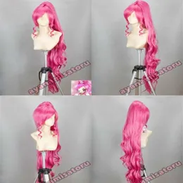 Pretty Cure Precure Cure Blossom Long Rose Red Anime Cosplay Party Wig Hair264R