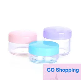 Quatily Small Sample Bottles Wax Container 7 Colors Food Grade Plastic Boxes Round Bottom Cream Cosmetic Packaging Box Wholesale