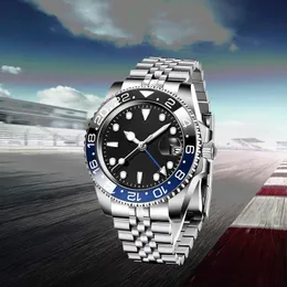 남자 GMT 배트맨 럭셔리 세라믹 베젤 남성 시계 시계 시계 우수 기계 8215 운동 발광 사파이어 방수 손목 시계 Montre Luxury Watch