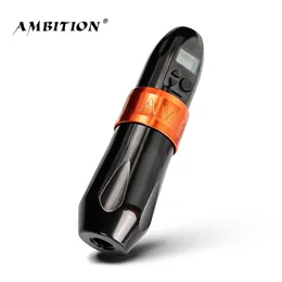 문신 기계 야망 Boxster Professional Wireless Tattoo Machine Pen 강력한 코스 리튬 모터 1650 MAH 리튬 배터리 문신 아티스트 230725