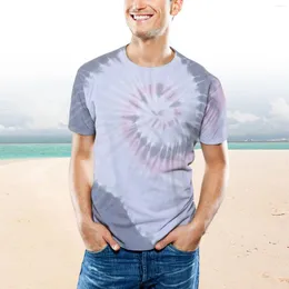 Men's T Shirts Fashionable Spring/summer Casual Short Sleeved Round Neck Gradient Shirt Men Small Our Most Comfortable