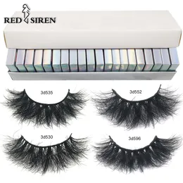 Falsche Wimpern Rot SIREN5/10/30/50 flauschige Nerzfell-Wimpern im Großhandel mit Box Soft Roll natürliches Wimpern-Make-up 3D-Nerzfell-Masse 230724