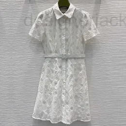 Basic & Casual Dresses Designer dress New women clothing Lajacquard with lapel and waistband for a slimming look Single breasted A-line skirt MNL3