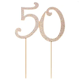 Cake Tools Happy Birthday 50th Topper Embelling Shiny Rhinestone Bling Crystal Number Design