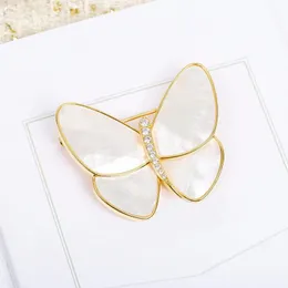 top natural shell brooches for women butterfly charm brooches four leaf flowers dupe design