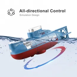Barche elettriche/RC Lsrc Rc Boat Mini Rc Submarine 0.1M/s Velocità Underwater Remote Control Boat Giocattoli da esterno impermeabili Regalo per bambini 230724