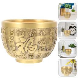 Tigelas de latão ornamentos tigela de doces ouro mesa decoração decorações chinês tesouro bacia escritório sala de jantar