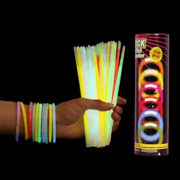 LED Light Sticks 100st Party Fluorescence Glow Armband Halsband Neon för bröllop Färgglada Stick Mini 230724