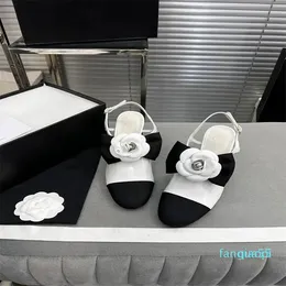 2023-Damen Camellia High Heel Sandalen Blockabsätze ineinandergreifende Hausschuhe Slides Mode 9 cm 8,5 cm Stiletto Sandale Designer Luxurys Damen Hochzeit Party Schuh