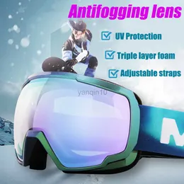 Ski Goggles Uv400 Anti-Fog podwójne warstwy narciarskie Gogle duże soczewki Maski narciarskie Szklanki narciarstwa Snowboard Snowboard Mirror Polarize Goggles Unisex HKD230725