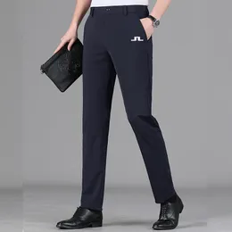 Mensbyxor Jlindeberg Men Golf Pants Straight High Elastic Summer Casual Pants Outdoor Sports Pants Golf Clothing Mens Golf Trousers 230724