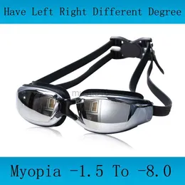 Goggles vuxna professionella myopia badglasögon män arena diopter simma glasögon anti dimma simningsglasögon Netacion vattenglasögon hkd230725