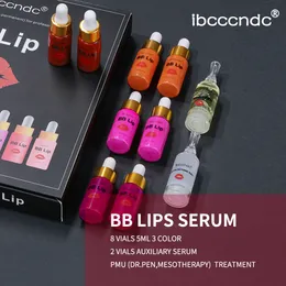 Lippenbalsam, BB-Lippenserum-Set, Creme, semi-permanentes Lippen-Make-up, Ampullenserum, Essenz des Schönheitssalons zur Befeuchtung und Färbung, 230724