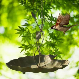 Sonstiges Vogelzubehör, Bad, zum Aufhängen im Freien, Wasserspender, Futtertablett, verarbeitete Blätter, Gartendekoration für den Außenbereich, zum Anlocken von Vögeln