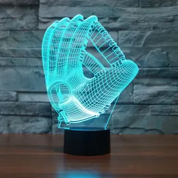 LED Light Sticks Foreign Trade Gloves 3D Lamp 7 Färgglad Touch Visual Creative Gift Atmosphere Flashing Toys 3273 230724