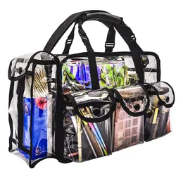 Bolsa de cosméticos masculina feminina transparente à prova d'água de grande capacidade para batom organizador de produtos de higiene pessoal bolsa de maquiagem