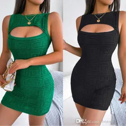 Designer Womens Dresses Spring And Summer Sexy Dress Hollow High Waist Knitted Hip Skirt For Women