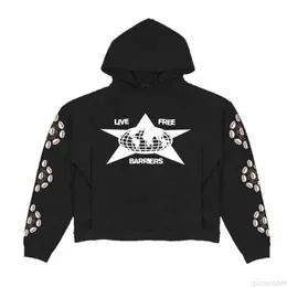 Designer modekläder herrtröjor huvtröjor barriärer bor gratis brun hoodie skal stora mäns och kvinnors pullover tröja