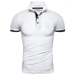 Erkekler Sıradan Gömlek Yaz Polo Gömlek Katı Kısa Kollu İş Tasarımcı Giysileri