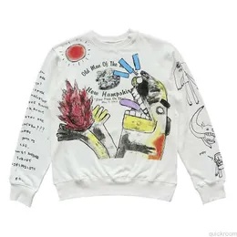Designer Fashion Clothing Men's Sweatshirts Hoodies Fatherkki Hoodie Exclusive Hand Painted Graffiti Ins Same Style Men's and Women's Pullover Sweater Trend
