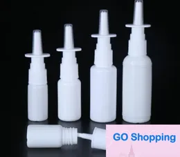 50pcs/lot Mist Nose Spray Refillable Bottle 10ml 15ml 20ml 30ml 50ml White Empty Plastic Nasal Spray Bottles Pump Sprayer Wholesale