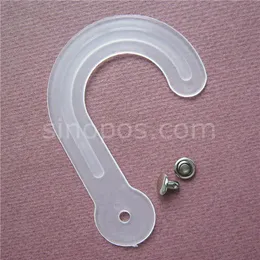 Whole- Big Plastic Header Hooks 84mm With Rivets fabric leather swatch sample head hanger giant hanging J-hook secured displ244c