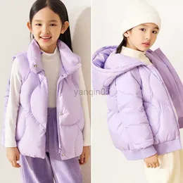 Down Coat Amii Children Down Jacket for Kids Girls Winter Warm Coats 2 Pcs Set Thickness Hoodied White Duck Down Coast Vest 22230107 HKD230725