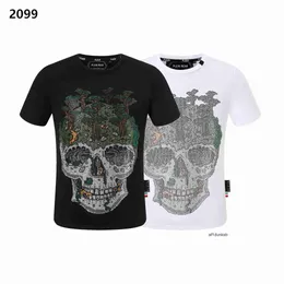 Philipps BEAR T Mens Designer Tshirts Brand PP Skulls Men T-Shirt Gola Redonda SS SKULL Hip Hop Tshirt Plein Top Tees 161289