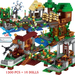 Action Action Toy Toy 1208 Building Builds متوافقة مع Minecraftinglys Village Warhorse City House House Children Waterfall Toys 230720