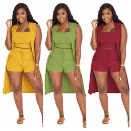 Kvinnors tvådelar byxor Två stycken Summer Set Two Piece Women's Shorts Set Sexy Women's Wholesale Business Summer Clothing 230720