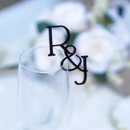 Other Event Party Supplies Personalised Custom Name Acrylic Drink Stirrer Alternative Glass Initials Wedding Tags 230724