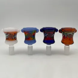 Färgglada 14mm skålglas Bong Accesories Glass Bowl High Quanlity Billig liten glasskål för vuxna 3 stycken