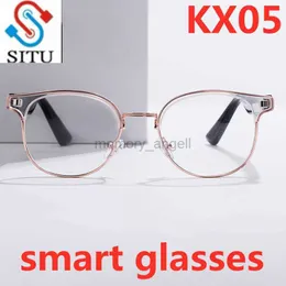 Smart Glasses KX05B Smart Glasses Wireless Bluetooth Hands-Free Calling Audio Open Ear Anti-Blue Light Lenses Glasses HKD230725