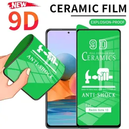 9D mjuk keramikfilm för Xiaomi Mi Poco X3 X4 Pro M3 M4 10T-skärmskydd för Redmi Note 10 11 Pro 11s 10s 9s Not-Glass