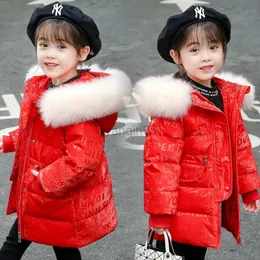 Down Coat 80% -30 Degrees Winter thick White duck down Jacket for girl clothes Hooded parka children Coat Kids snowsuit Outerwear clothing HKD230725