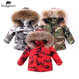 Down Coat 2023 Brand Winter Coat Children's Jacket For Baby Boy Winter Clothes Camouflage Kids Kläder Vattentät Barn Tjockna Snow Wear HKD230725