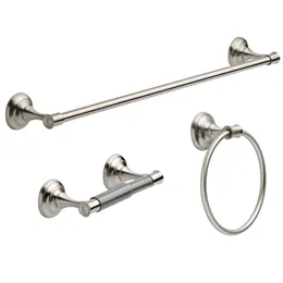 Classic Towel Bar, Toilet Paper Holder, Towel Ring, Plated Nickel
