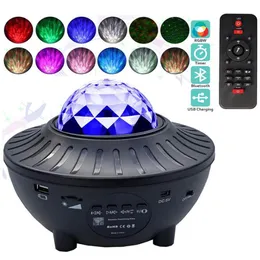 USB LED Star Night Light Effects Music Starry Water Wave Projector Bluetooth Lights Lights Lighting277s