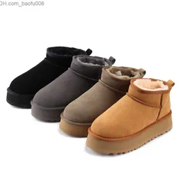 Boots Classic Ultra Mini Platform Australia Boots Women Swearling Shearling Winter Snow Booties Черный угольный каштановый дизайнер