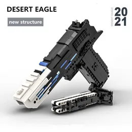 Blocks 900pcs CSGO Series Difficult Black Desert Eagle Gun Building Set Single Shoot Pistol DIY Bricks Toys For Boys Xmas Gift 230724